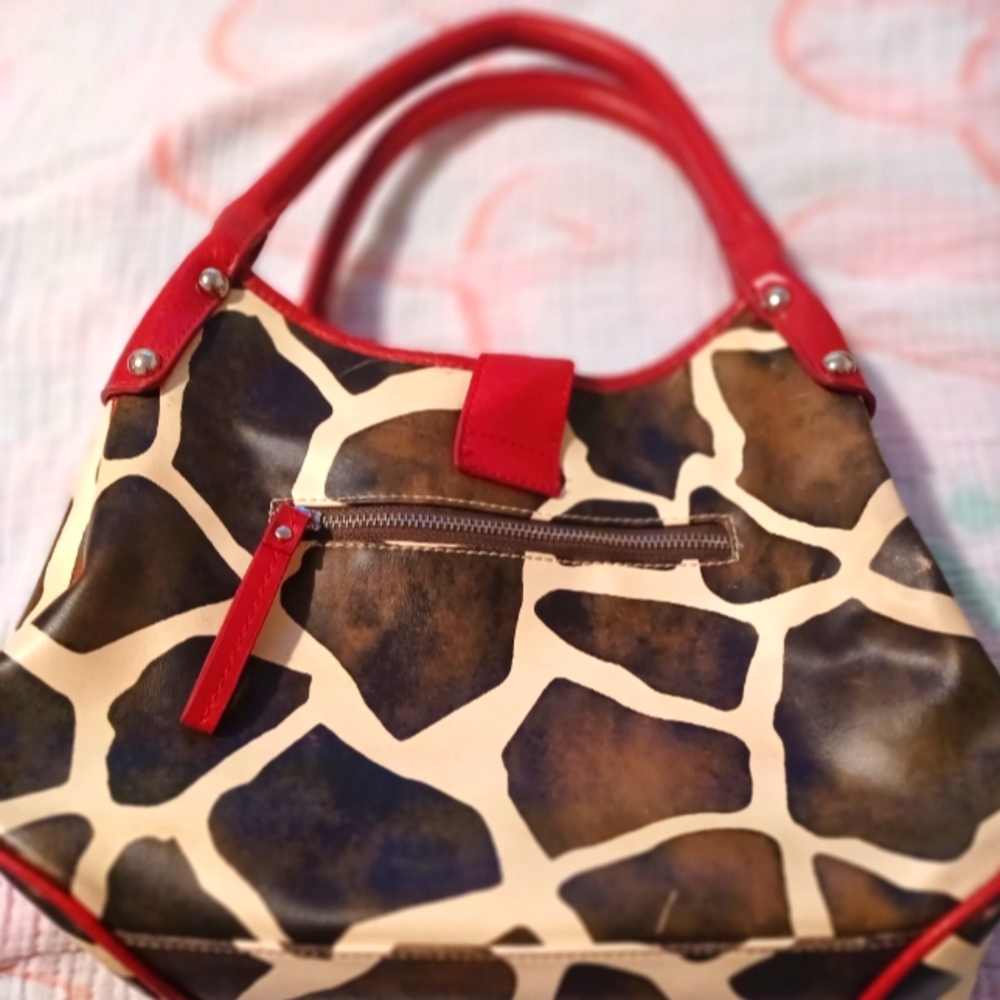 Giraffe print bag